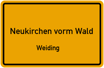 Straßenverzeichnis Neukirchen vorm Wald Weiding