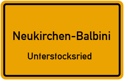 Ortsschild Neukirchen-Balbini Unterstocksried