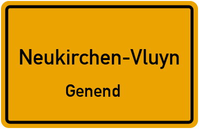 Straßenverzeichnis Neukirchen-Vluyn Genend