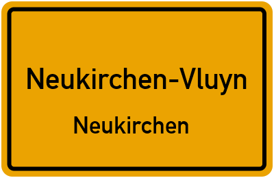 Ortsschild Neukirchen-Vluyn Neukirchen