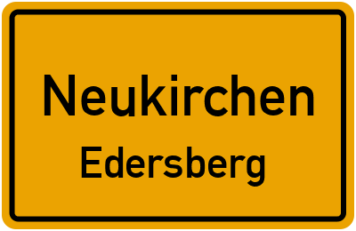 Ortsschild Neukirchen Edersberg