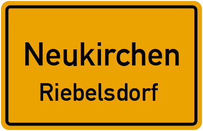 Ortsschild Neukirchen Riebelsdorf