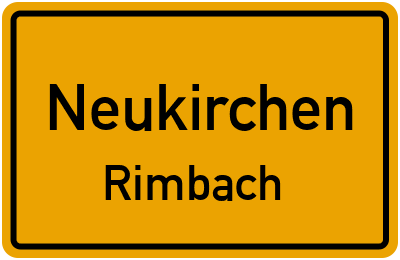 Ortsschild Neukirchen Rimbach
