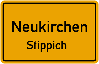 Ortsschild Neukirchen Stippich
