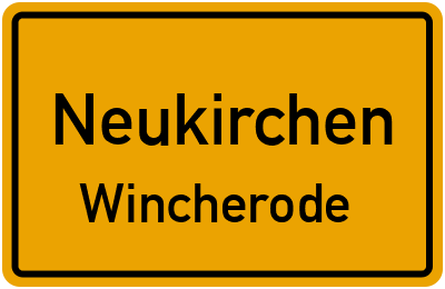 Ortsschild Neukirchen Wincherode