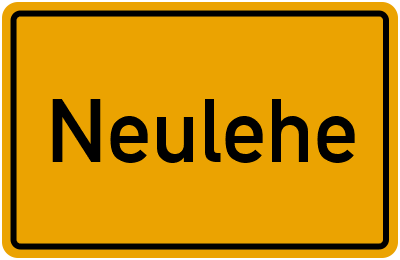 Ortsschild von Gemeinde Neulehe in Niedersachsen