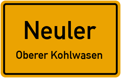 Straßenverzeichnis Neuler Oberer Kohlwasen