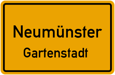 Ortsschild Neumünster Gartenstadt