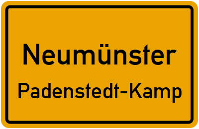 Straßenverzeichnis Neumünster Padenstedt-Kamp
