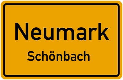 Ortsschild Neumark Schönbach