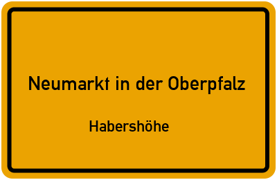 Straßenverzeichnis Neumarkt in der Oberpfalz Habershöhe