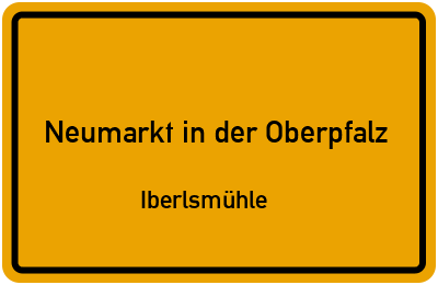 Straßenverzeichnis Neumarkt in der Oberpfalz Iberlsmühle