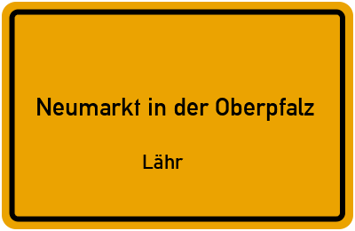 Straßenverzeichnis Neumarkt in der Oberpfalz Lähr