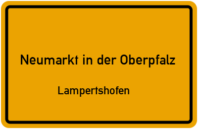 Straßenverzeichnis Neumarkt in der Oberpfalz Lampertshofen