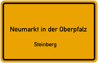 Straßenverzeichnis Neumarkt in der Oberpfalz Steinberg