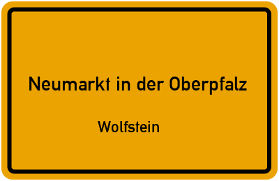 Straßenverzeichnis Neumarkt in der Oberpfalz Wolfstein