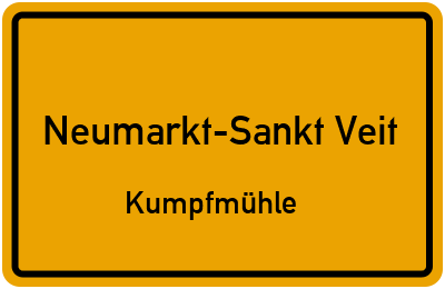 Straßenverzeichnis Neumarkt-Sankt Veit Kumpfmühle