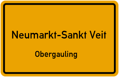 Straßenverzeichnis Neumarkt-Sankt Veit Obergauling