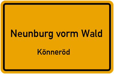 Straßenverzeichnis Neunburg vorm Wald Könneröd