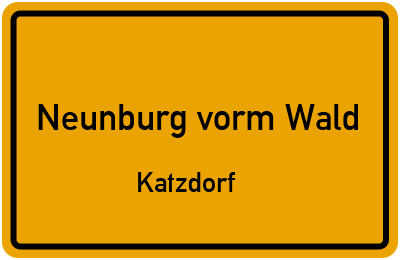 Straßenverzeichnis Neunburg vorm Wald Katzdorf