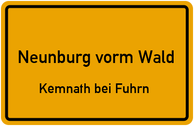 Straßenverzeichnis Neunburg vorm Wald Kemnath bei Fuhrn