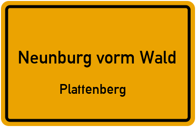 Straßenverzeichnis Neunburg vorm Wald Plattenberg