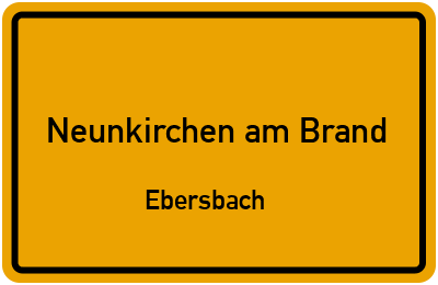 Straßenverzeichnis Neunkirchen am Brand Ebersbach
