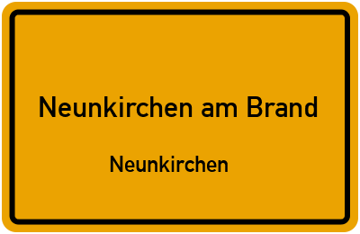 Straßenverzeichnis Neunkirchen am Brand Neunkirchen