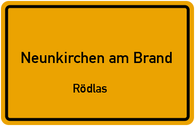Straßenverzeichnis Neunkirchen am Brand Rödlas