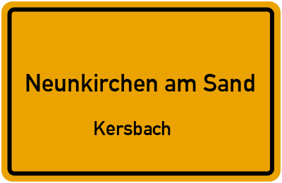 Straßenverzeichnis Neunkirchen am Sand Kersbach