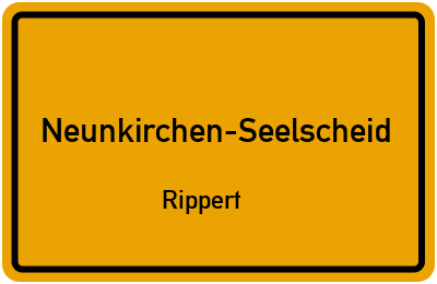 Ortsschild Neunkirchen-Seelscheid Rippert