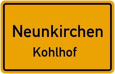Straßenverzeichnis Neunkirchen Kohlhof