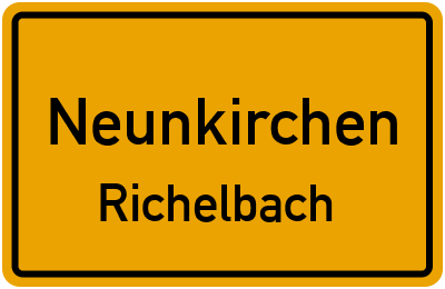 Ortsschild Neunkirchen Richelbach