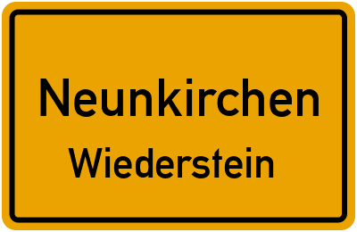 Ortsschild Neunkirchen Wiederstein
