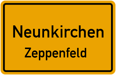 Ortsschild Neunkirchen Zeppenfeld
