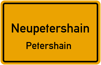 Straßenverzeichnis Neupetershain Petershain