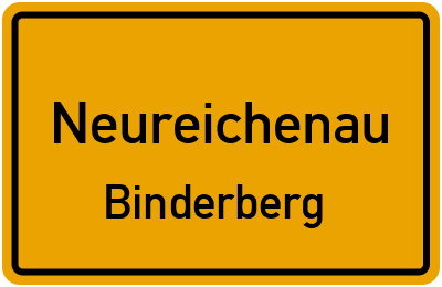 Straßenverzeichnis Neureichenau Binderberg