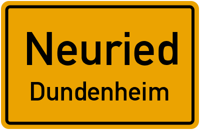 Ortsschild Neuried Dundenheim