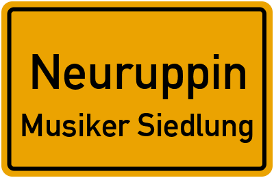Straßenverzeichnis Neuruppin Musiker Siedlung