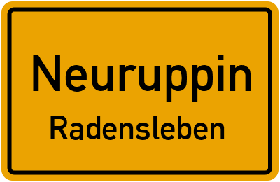 Straßenverzeichnis Neuruppin Radensleben