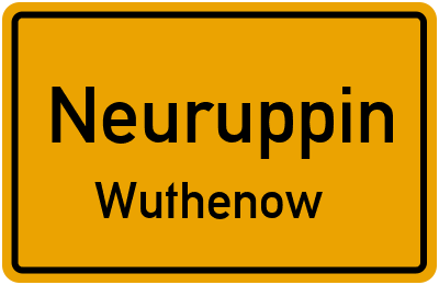 Straßenverzeichnis Neuruppin Wuthenow