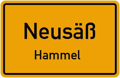 Ortsschild Neusäß Hammel