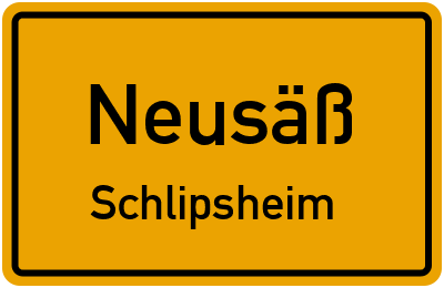 Ortsschild Neusäß Schlipsheim
