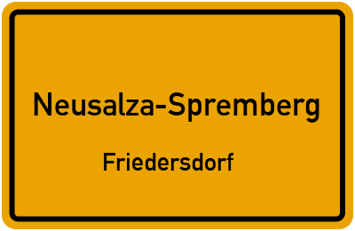 Straßenverzeichnis Neusalza-Spremberg Friedersdorf