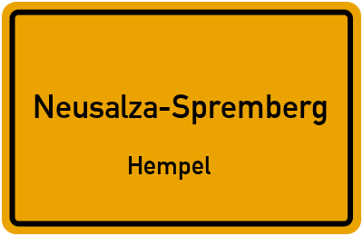 Straßenverzeichnis Neusalza-Spremberg Hempel