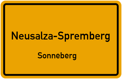 Straßenverzeichnis Neusalza-Spremberg Sonneberg