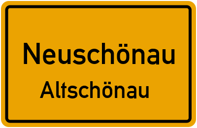 Ortsschild Neuschönau Altschönau