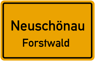 Ortsschild Neuschönau Forstwald