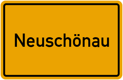 Ortsschild von Gemeinde Neuschönau in Bayern
