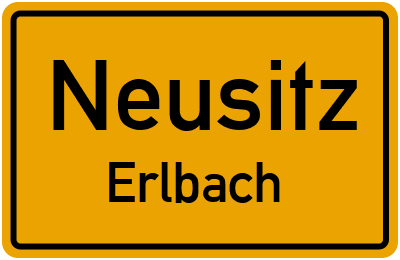 Ortsschild Neusitz Erlbach